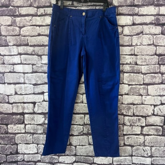 Chico's Pants - Chico's Blue Ankle Pants With Seamed Legs Size L/12
